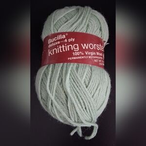 NWT Bucila Mint Green 4 Ply Worsted Virgin Wool Crochet Knit Yarn